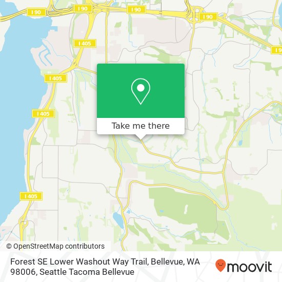 Mapa de Forest SE Lower Washout Way Trail, Bellevue, WA 98006