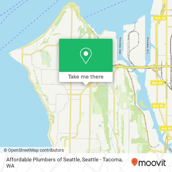 Affordable Plumbers of Seattle map