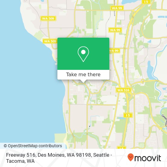 Mapa de Freeway 516, Des Moines, WA 98198