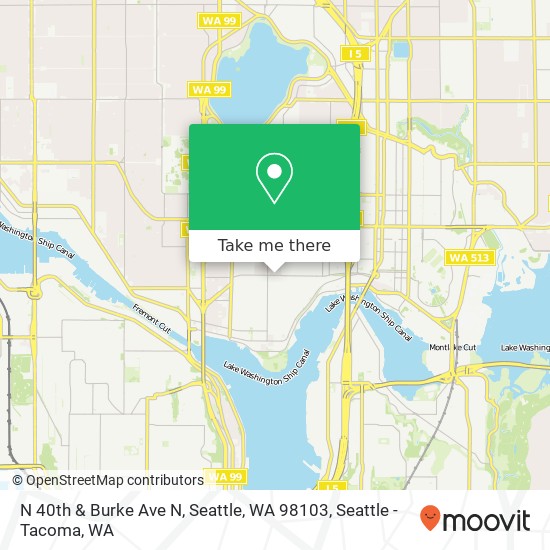 N 40th & Burke Ave N, Seattle, WA 98103 map