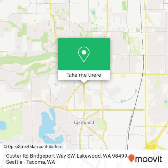 Custer Rd Bridgeport Way SW, Lakewood, WA 98499 map