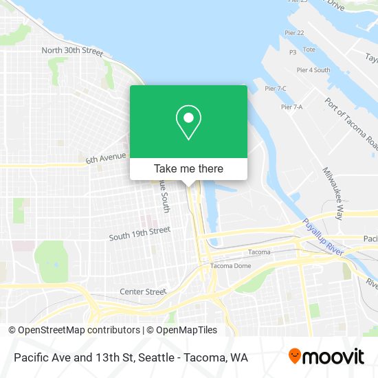 Pacific Ave and 13th St map