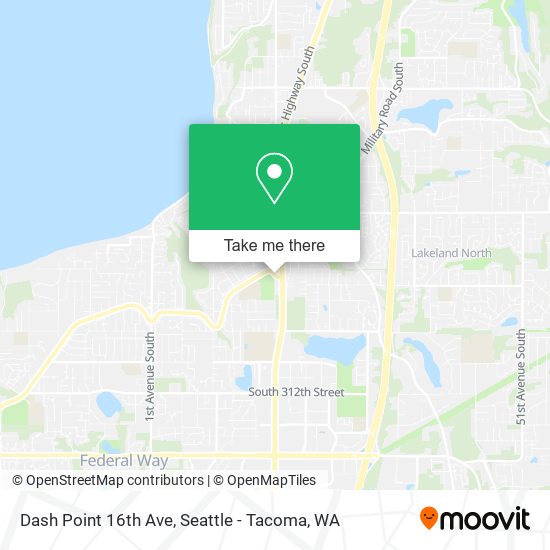 Mapa de Dash Point 16th Ave