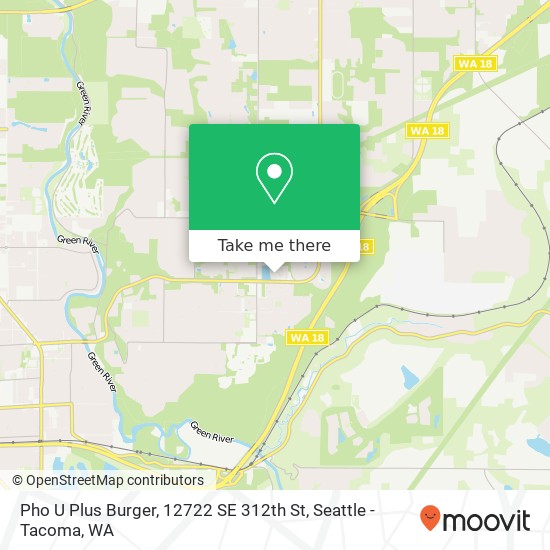 Mapa de Pho U Plus Burger, 12722 SE 312th St