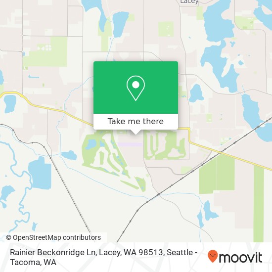 Mapa de Rainier Beckonridge Ln, Lacey, WA 98513