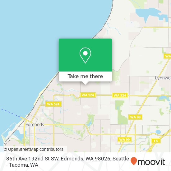 86th Ave 192nd St SW, Edmonds, WA 98026 map