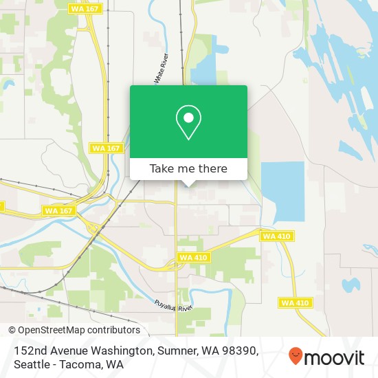 152nd Avenue Washington, Sumner, WA 98390 map