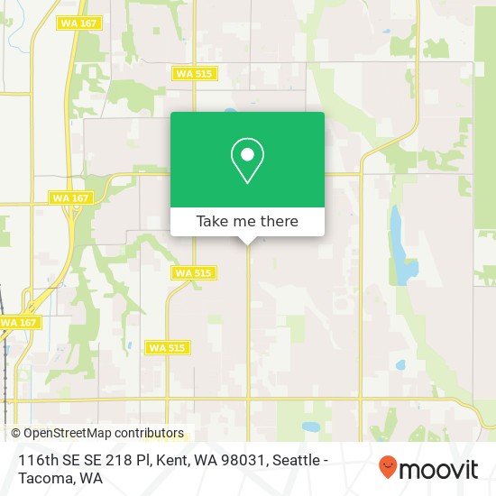 116th SE SE 218 Pl, Kent, WA 98031 map