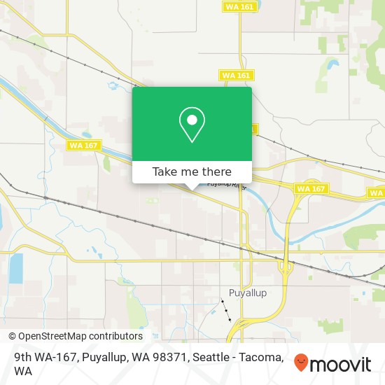 9th WA-167, Puyallup, WA 98371 map