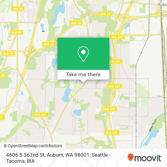 Mapa de 4606 S 362nd St, Auburn, WA 98001