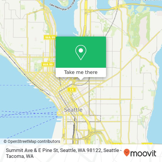 Mapa de Summit Ave & E Pine St, Seattle, WA 98122