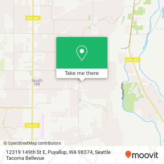 Mapa de 12319 149th St E, Puyallup, WA 98374