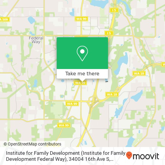 Mapa de Institute for Family Development (Institute for Family Development Federal Way), 34004 16th Ave S