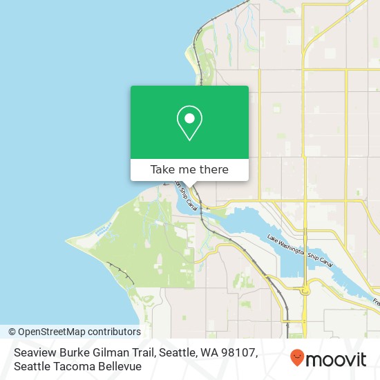 Mapa de Seaview Burke Gilman Trail, Seattle, WA 98107