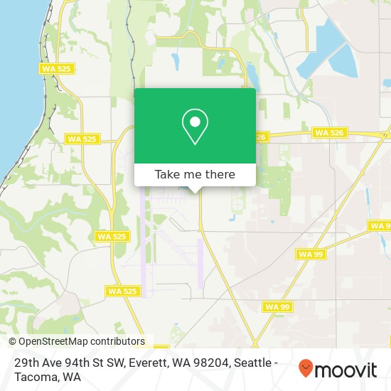 Mapa de 29th Ave 94th St SW, Everett, WA 98204