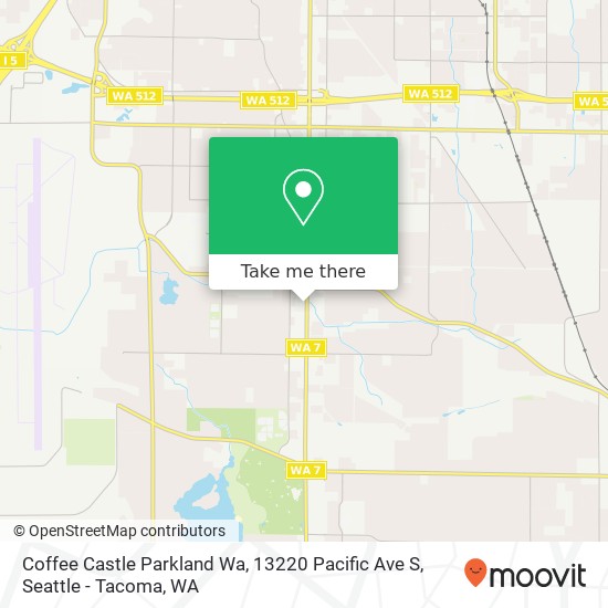 Coffee Castle Parkland Wa, 13220 Pacific Ave S map