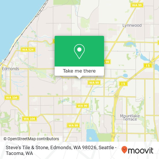 Mapa de Steve's Tile & Stone, Edmonds, WA 98026