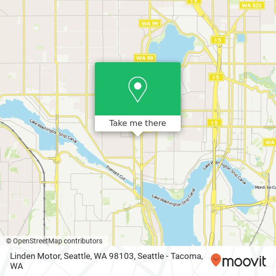 Mapa de Linden Motor, Seattle, WA 98103