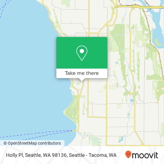 Mapa de Holly Pl, Seattle, WA 98136