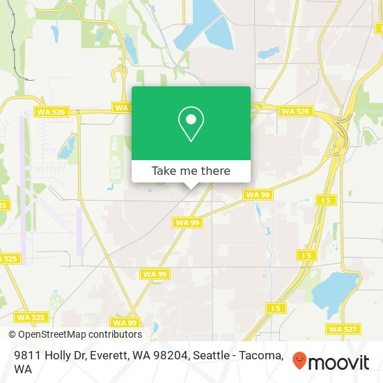 Mapa de 9811 Holly Dr, Everett, WA 98204