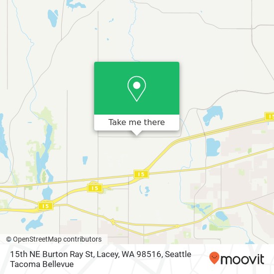 Mapa de 15th NE Burton Ray St, Lacey, WA 98516