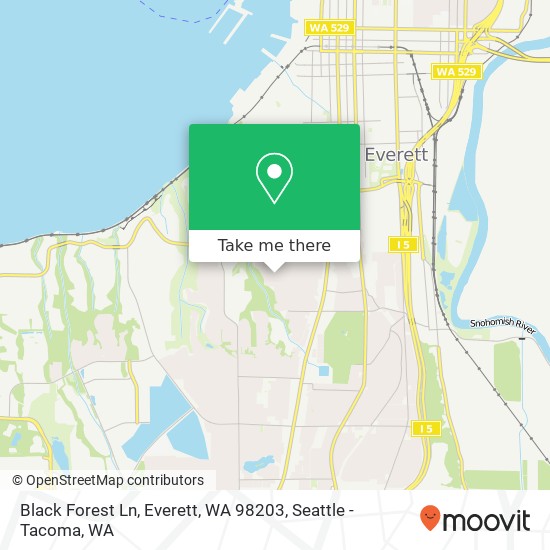 Black Forest Ln, Everett, WA 98203 map