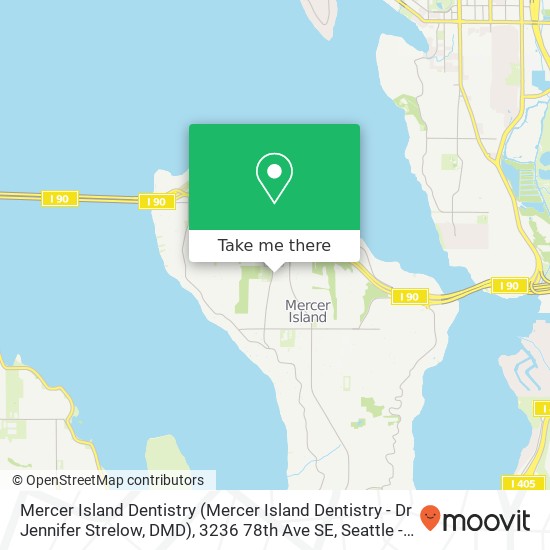 Mapa de Mercer Island Dentistry (Mercer Island Dentistry - Dr Jennifer Strelow, DMD), 3236 78th Ave SE