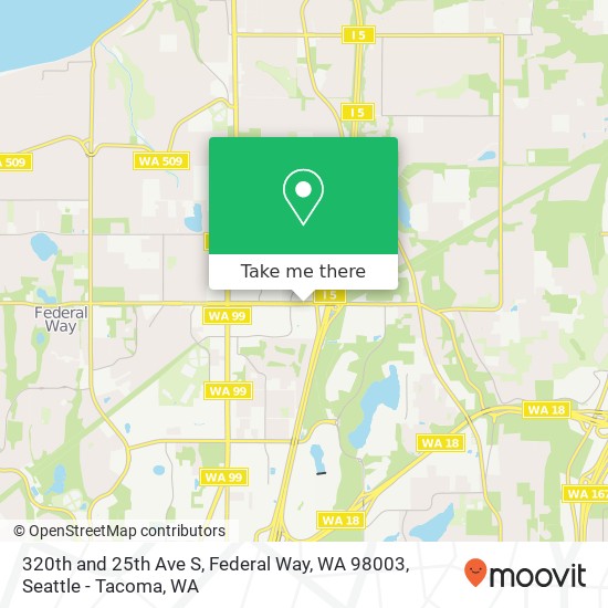 Mapa de 320th and 25th Ave S, Federal Way, WA 98003
