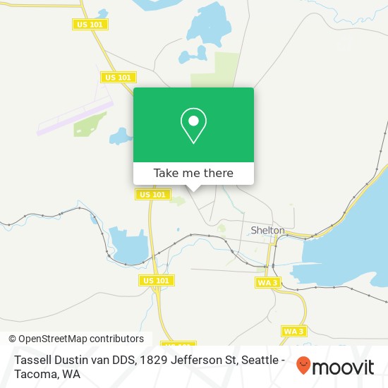 Mapa de Tassell Dustin van DDS, 1829 Jefferson St
