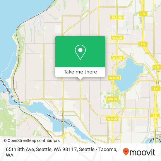 Mapa de 65th 8th Ave, Seattle, WA 98117