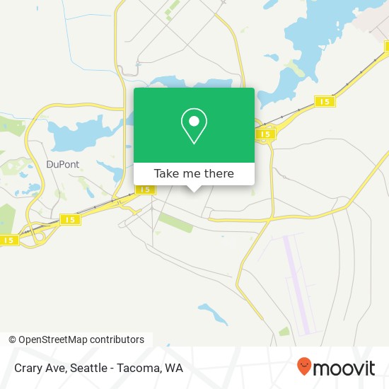 Mapa de Crary Ave, Tacoma, WA 98433