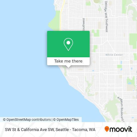 Mapa de SW St & California Ave SW