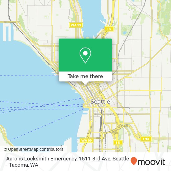 Mapa de Aarons Locksmith Emergency, 1511 3rd Ave