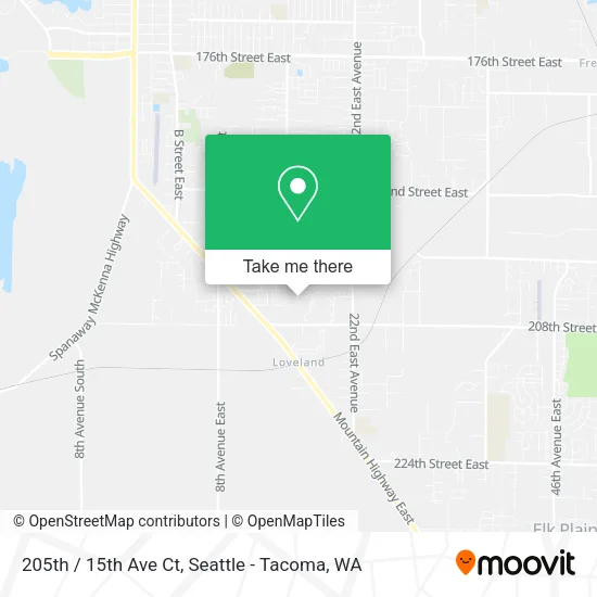 205th / 15th Ave Ct map