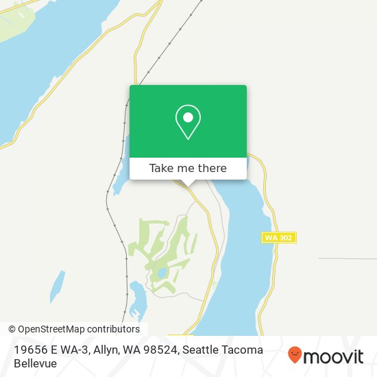 Mapa de 19656 E WA-3, Allyn, WA 98524