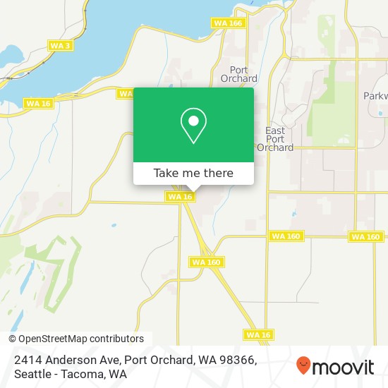 Mapa de 2414 Anderson Ave, Port Orchard, WA 98366
