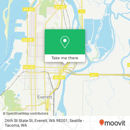 26th St State St, Everett, WA 98201 map