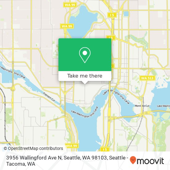 Mapa de 3956 Wallingford Ave N, Seattle, WA 98103