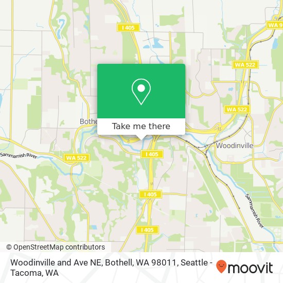 Woodinville and Ave NE, Bothell, WA 98011 map