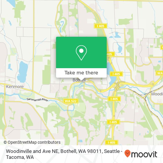 Mapa de Woodinville and Ave NE, Bothell, WA 98011