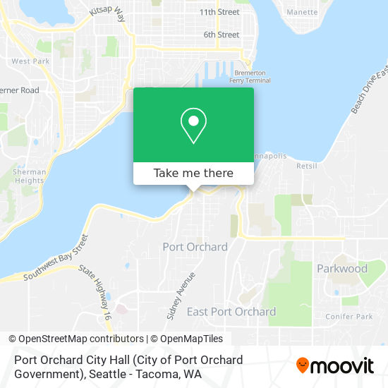 Mapa de Port Orchard City Hall (City of Port Orchard Government)