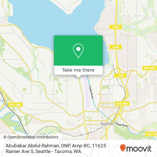 Mapa de Abubakar Abdul-Rahman, DNP, Arnp-BC, 11625 Rainier Ave S