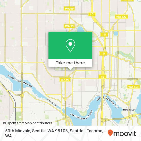 Mapa de 50th Midvale, Seattle, WA 98103