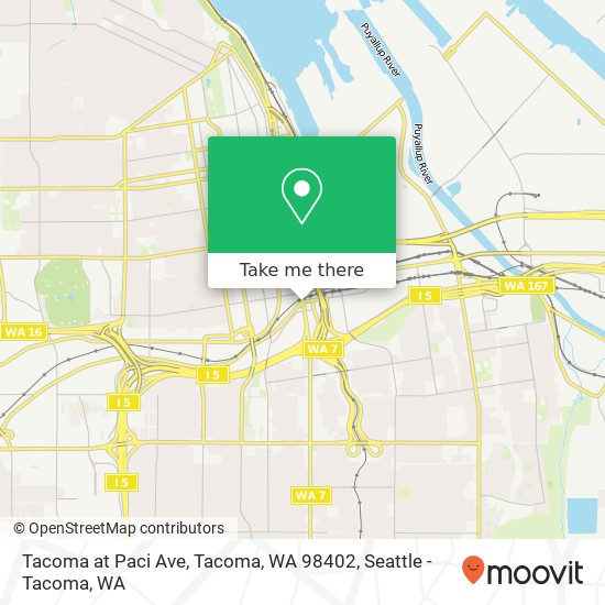 Mapa de Tacoma at Paci Ave, Tacoma, WA 98402