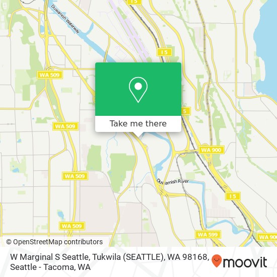 Mapa de W Marginal S Seattle, Tukwila (SEATTLE), WA 98168