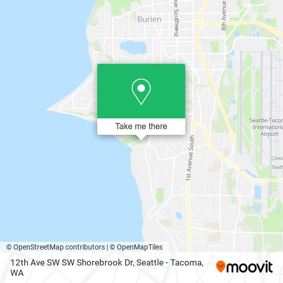 Mapa de 12th Ave SW SW Shorebrook Dr