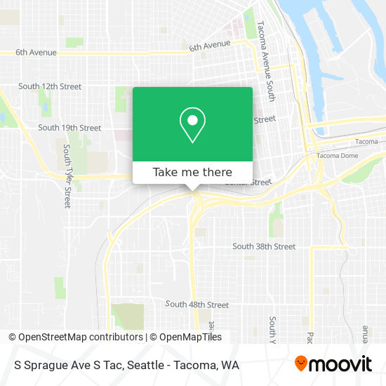 S Sprague Ave S Tac map