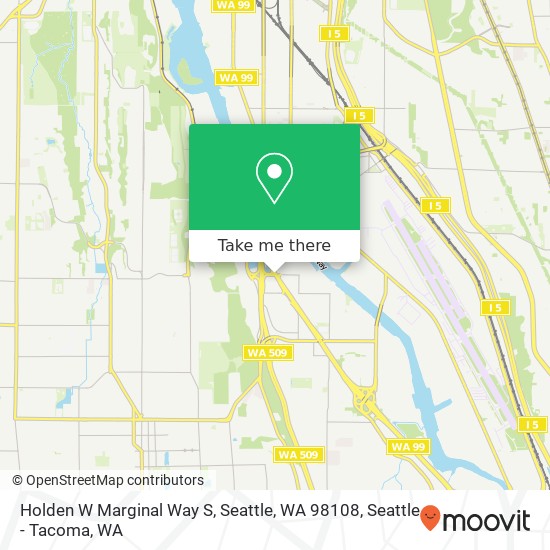 Mapa de Holden W Marginal Way S, Seattle, WA 98108