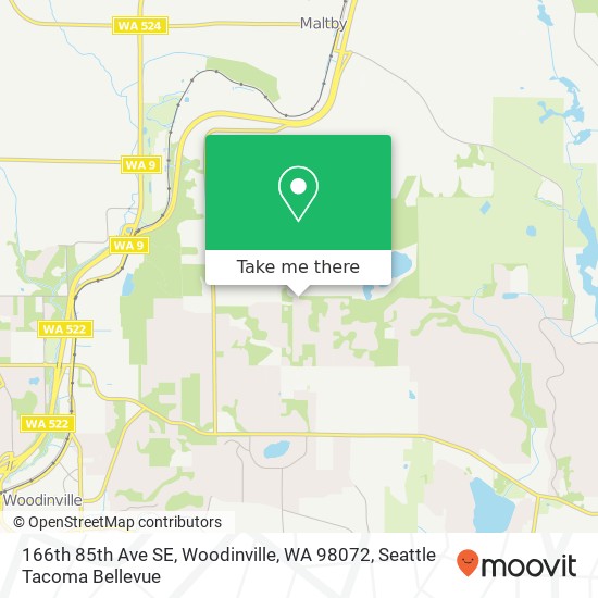 166th 85th Ave SE, Woodinville, WA 98072 map