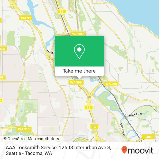 AAA Locksmith Service, 12608 Interurban Ave S map